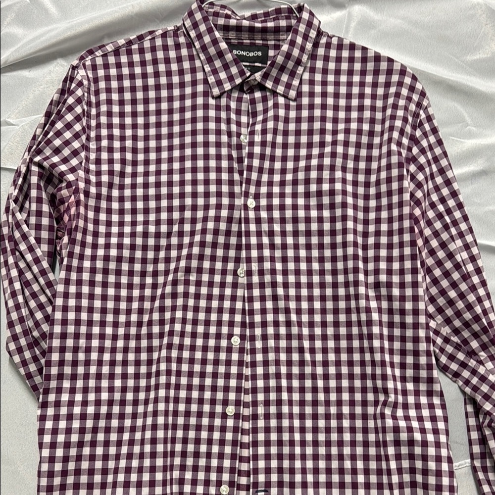 Bonobos Men's Purple Checkered Shirt